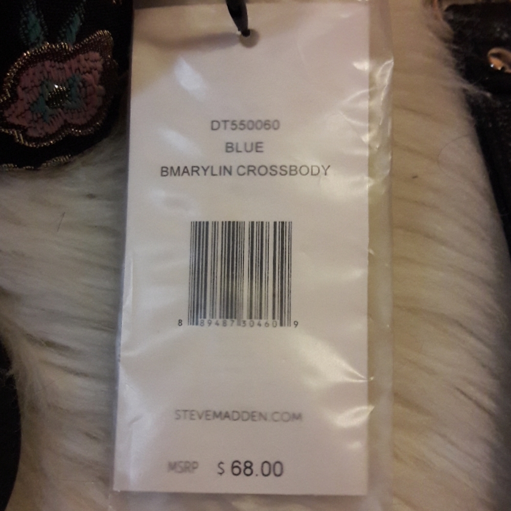 NWT Steve Madden Blue BMarylin Crossbody Purse - Picture 6 of 11